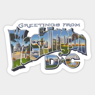 Greetings from Washington DC Sticker